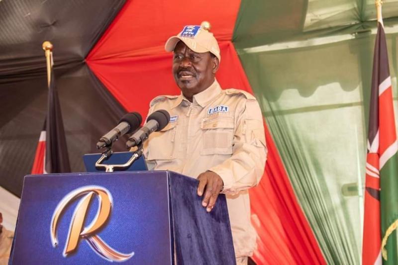 File image of Azimio la Umoja leader Raila Odinga.